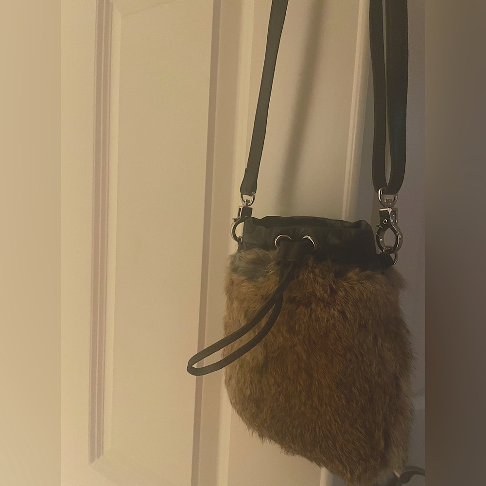 Rudsak over the shoulder and cross body fur bag.